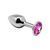 Металева анальна пробка з кристалом Alive Mini Metal Butt Plug Pink M SO6002 фото