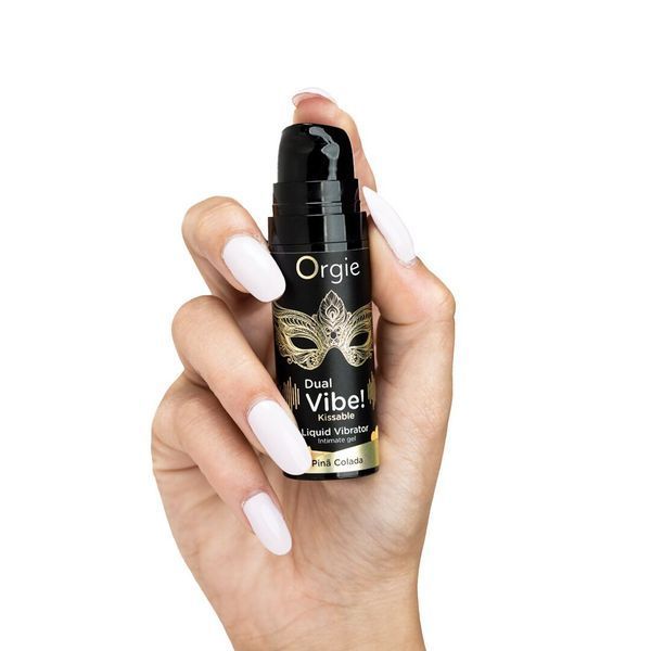 Рідкий вібратор Orgie - Dual Vibe! Pina Colada Kissable Liquid Vibrator (15 мл) SX1498 фото