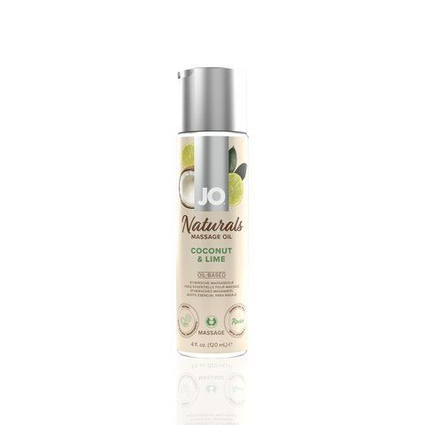 Натуральна масажна олія System JO &ndash; Naturals Massage Oil &ndash; Coconut & Lime SO6164 фото