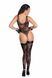 (SALE) Боді Noir Handmade F242 Tulle body with patterned flock embroidery - M SX0152 фото 2