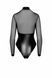 Боді Noir Handmade F321 Edge wetlook and mesh body with rings - M SX0358 фото 8