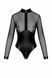 Боді Noir Handmade F321 Edge wetlook and mesh body with rings - L SX0359 фото 7