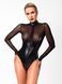 Боді Noir Handmade F321 Edge wetlook and mesh body with rings - L SX0359 фото 3
