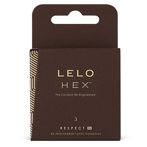 Презервативи LELO HEX Condoms Respect XL 3 Pack, тонкі та суперміцні, збільшений розмір SO8132 фото