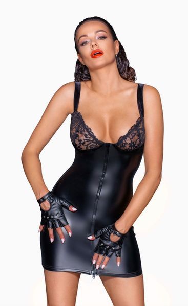 Сукня Noir Handmade F254 Powerwetlook mini-dress - XL SX0168 фото