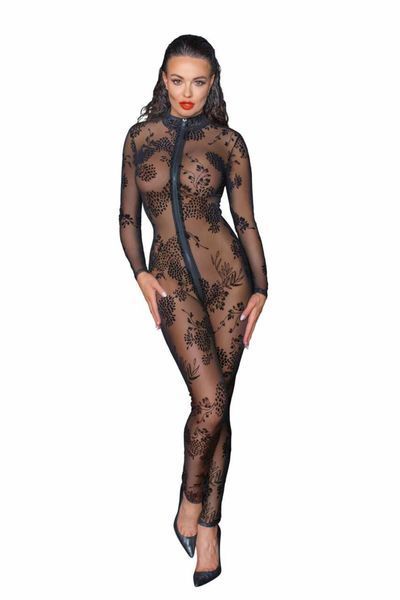Бодістокінг Noir Handmade F237 Long tulle overall - S SX0121 фото