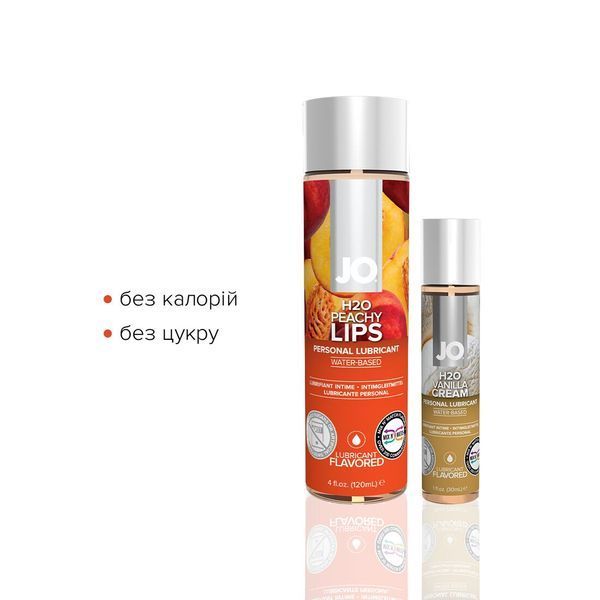 Комплект JO GWP &mdash; Peaches & Cream &mdash; Peachy Lips 120 мл & H2O Vanilla 30 мл SO6771 фото