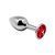 Металева анальна пробка з кристалом Alive Mini Metal Butt Plug Red M SO5999 фото