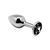 Металева анальна пробка з кристалом Alive Mini Metal Butt Plug Black M SO6000 фото